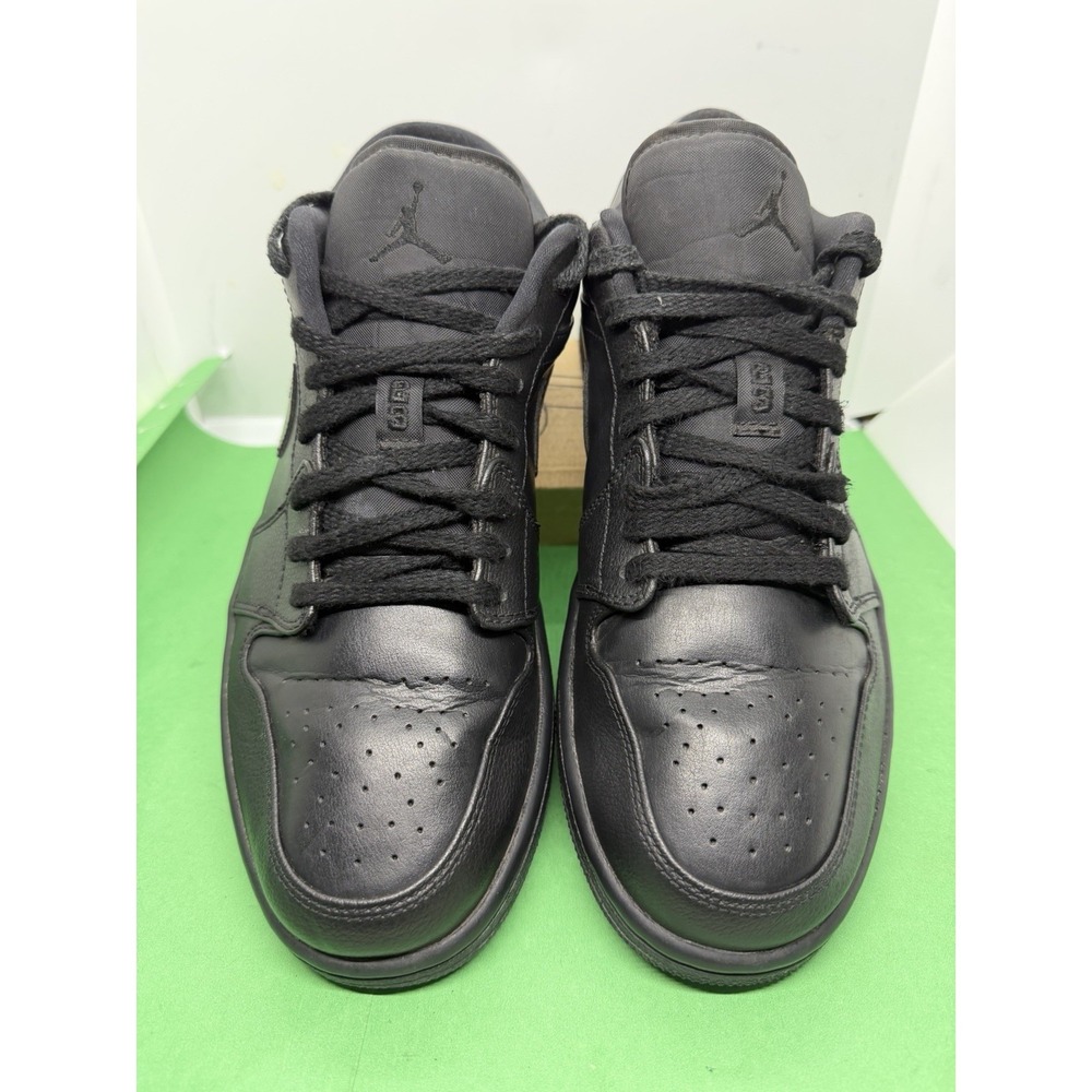 Jordan 1 Low Black Black Noir Mens Sneakers 553558-017 Size 10